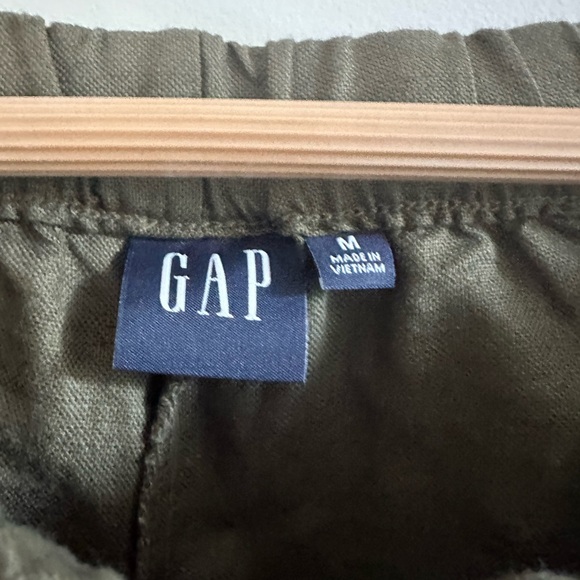 Gap Midrise army green cargo linen pants nwt - Picture 3 of 6